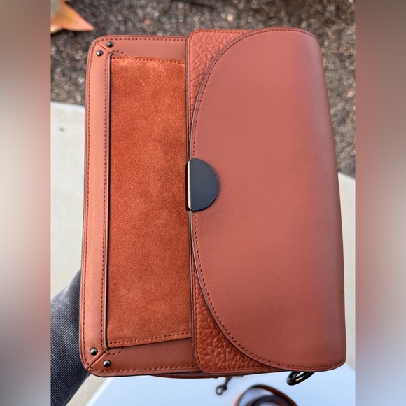 Coach Dreamer Mixed Leather Crossbody Shoulder bag 73547 Brown - Picture 6 of 15